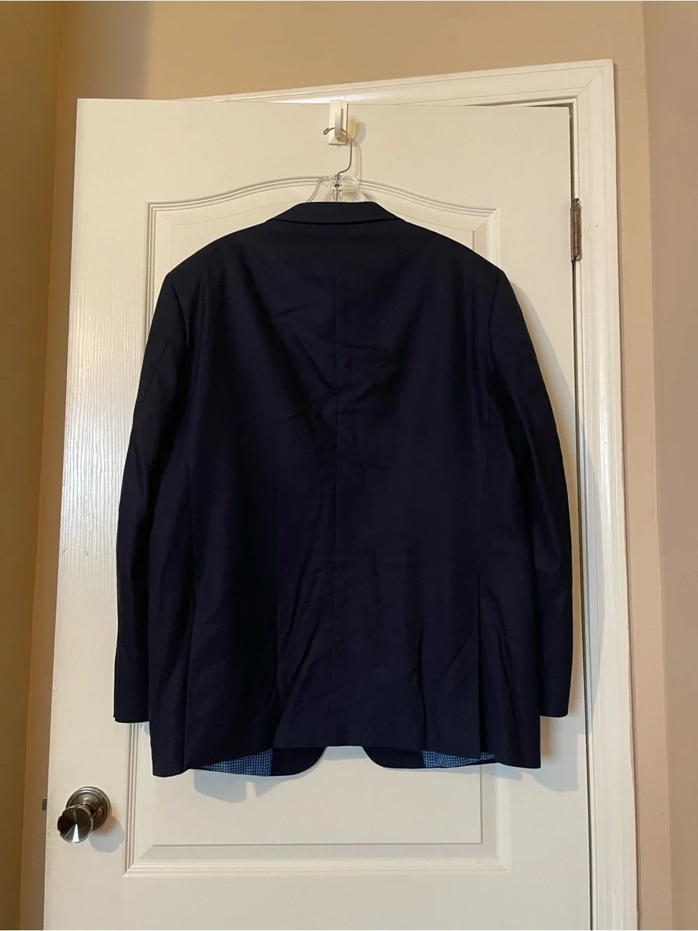 Saddlebred Navy Cotton Blazer Sport Coat Men’s 46L Preppy Ivy Business Casual